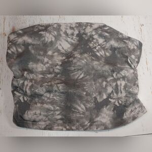 H&M Tie Dye Denim Gathered Sides Sleeveless Corset Bustier Top Size Medium Crop